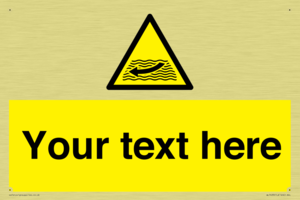 Custom Warning strong river flows